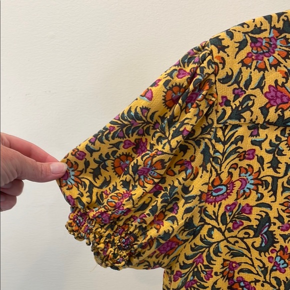 Cynthia Rowley Yellow and Pink Floral Blouse - Picture 7 of 8